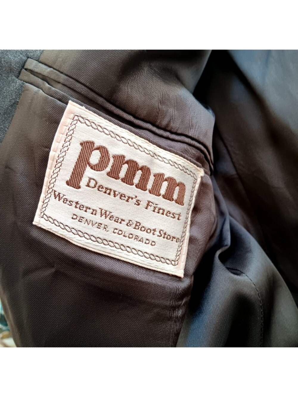 True Vintage Western Blazer Jacket 48R XL PMM Denvers Gray Cowboy 2-Button USA